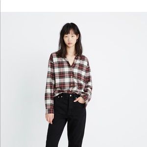 Madewell Flannel Shirt-Jacket in Tartan Plaid